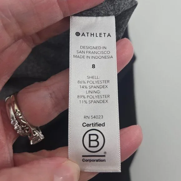 NWT Athleta Brooklyn Textured Lined Jogger 28" - 8 Black Camo - Picture 6 of 6